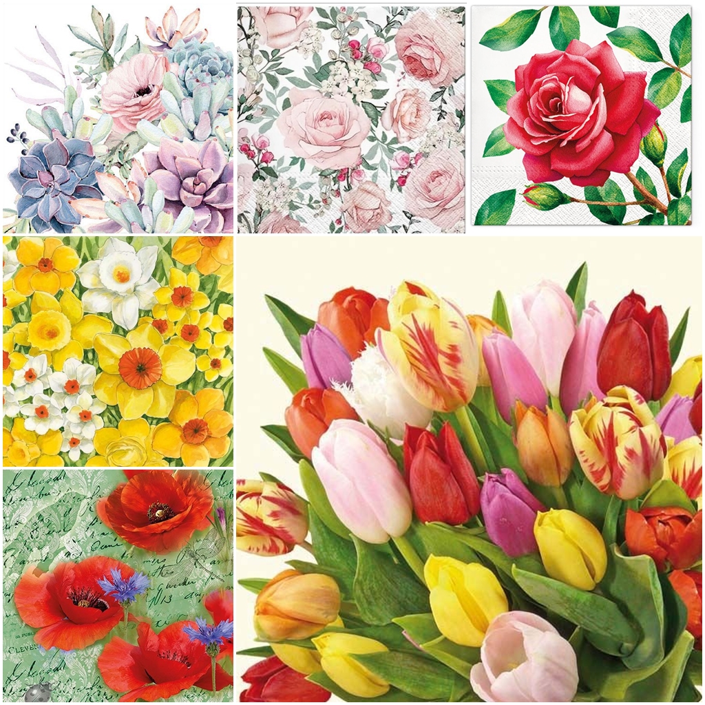 Servetele cu motive florale